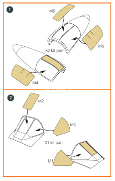A2D-1 Skyshark Painting mask (double-sided) for Clear Prop! Clear Prop CPA48041 skala 1/48
