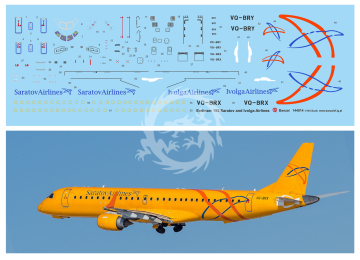 Embraer 195 Saratov + Ivolga Airlines - Banzai 144014 - skala 1/144