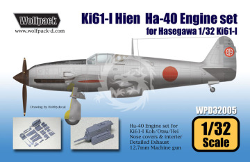 Zestaw dodatków Ki61-I Hien Ha-40 Engine set (for Hasegawa 1/32), Wolfpack WPD32005 skala 1/32