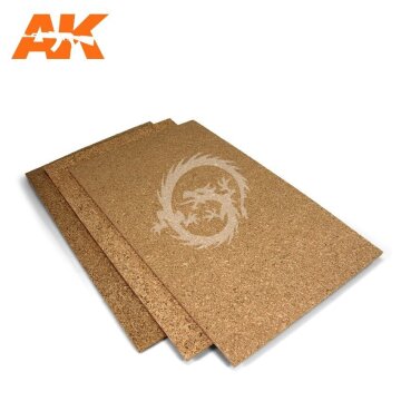 Płyta korkowa Drobnoziarnisty 200x300x2mm AK Interactive AK8047