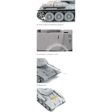 T-34/85, Composite Turret, 112 Plant w/5 Resin Figures, Metal Gun Barrel, Workable Tracks Border Model BT-027 skala 1/35