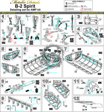 Detailing set B-2 Spirit Metallic Details MD14438 skala 1/144