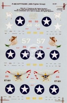 P-40E Kittyhawks Super Scale 48-0467 skala 1/48