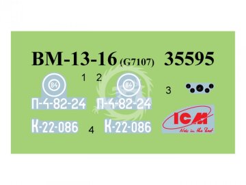 BM-13-16 on G7107 base ICM 35595 skala 1/35
