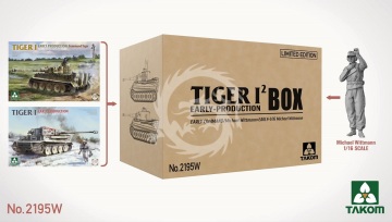 PRZEDSPRZEDAŻ - SD. KFZ. 181 PZ. KPFW. VI AUSF. E TIGER I EARLY PRODUCTION 2-BOX + 1/16 MICHAEL WITTMAN - TAKOM 2195W skala 1/35