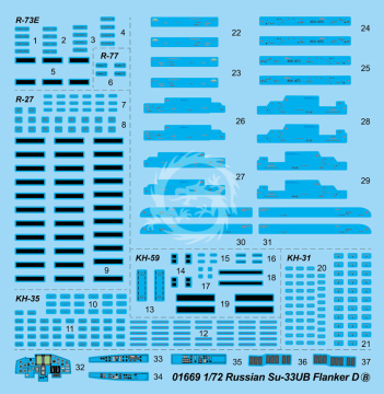 Russian Su-33UB Flanker D - Trumpeter  01669 skala 1/72