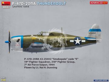 P-47D-20RA Thunderbolt. Saipan, 1944. Advanced Kit - MiniArt 48043 skala 1/48 