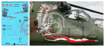 Mi-24 Hind W Polish Army 739/741 malowanie okazjonalne 2018 HUSAR  - Vinci 48006 skala 1/48