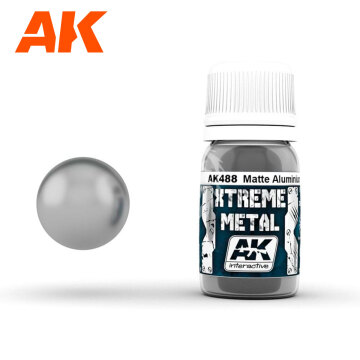 XTREME METAL - MATOWE ALUMINIUM 30 ML AK488 AK-488 AK Interactive