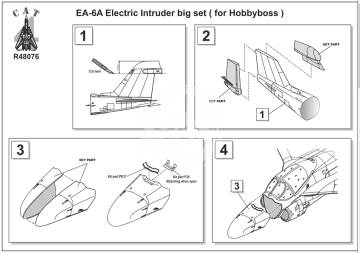 EA-6A Electric Intruder BIG SET ( for Hobbyboss ) CAT4 R48076 skala 1/48