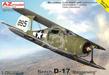 Beech D-17 'Staggerwing' AZ-Model 7857 skala 1/72