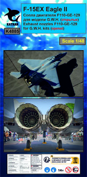  F-15EX Eagle II Exhaust Nozzles engine F-110-GE-129 (opened) for GWH -  Katran K4885 skala 1/48