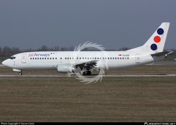 Boeing 737-400 - JatAirways YU-AOS - decal BOA14434