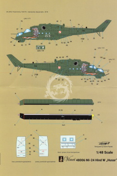 Mi-24 Hind W Polish Army 739/741 malowanie okazjonalne 2018 HUSAR  - Vinci 48006 skala 1/48