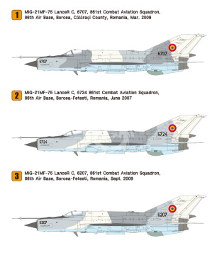 Model plastikowy MiG-21MF-75 LanceR C 'Romanian Air Force' (Premium Edition Kit), Wolfpack WP14806 skala 1/48