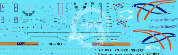 Embraer 195 LOT SP-LNO i Ivolga Airlines VQ-BRX VQ-BRY - Banzai 144012 - kalkomania