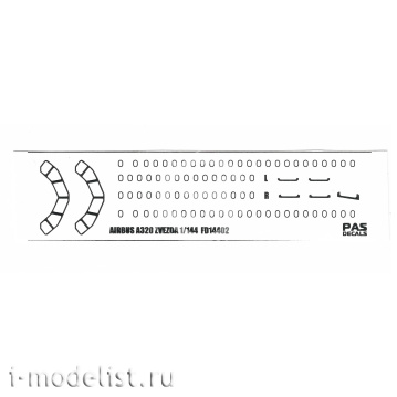 Kalkomania Srebrna listwa okienna na A320 FD14402 PasDecals 1/144 