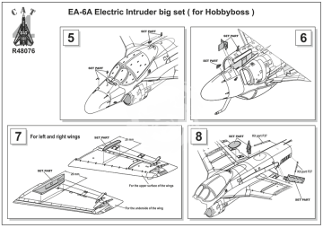 EA-6A Electric Intruder BIG SET ( for Hobbyboss ) CAT4 R48076 skala 1/48