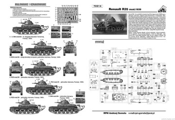 Czołg lekki Renaut R35 mod.1939 - RPM 72214 skala 1/72