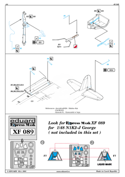 N1K2-J George scale detail set for Hasegawa kit  - Eduard 48 349 skala 1/48