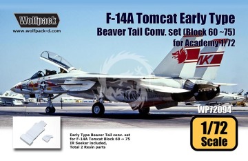 Zestaw dodatków F-14A Tomcat Early Type Beaver Tail Conv. set-Block 60~75 (for Academy 1/72), Wolfpack WP72094 skala 1/72