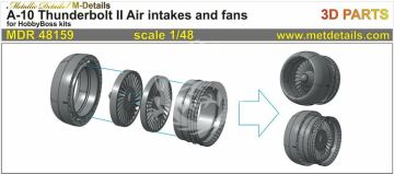  A-10 Thunderbolt II. Air intakes and fans-Hobby Boss MDR48159 skala 1/48