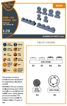  EMB-145 Wheel Set (For A-Model Kit Clear Prop CPA72123 skala 1/72