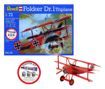 PRZEDSPRZEDAZ - Starter Kit Fokker DR.1 Triplane - Revell 74116 skala 1/72