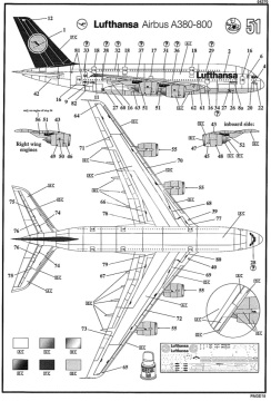 Model plastikowy Airbus A380-800 Lufthansa, Revell, 04270, skala 1/144