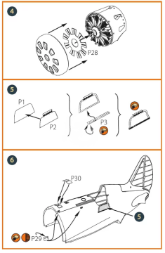 Części fototrawione -I-16 type 5 EXTERIOR PE set Clear Prop CPA48023 skala 1/48