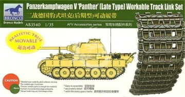 Panzerkampfwagen V Panther Workable Track Link Set Late Type Bronco AB3540 skala 1/35