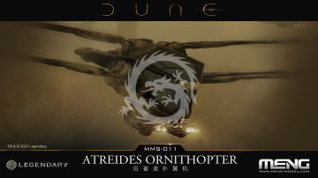 Dune Atreides Ornithopter (Wingspan 169 mm and length 95 mm) Meng Model MMS-011 skala 1/230