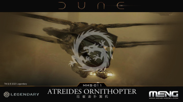 PREORDER - Dune Atreides Ornithopter (Wingspan 169 mm and length 95 mm) Meng Model MMS-011 skala 1/230