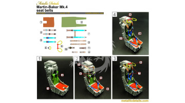 Martin-Baker Mk.4 Ejection Seats -  - Metallic Details MDR72119 skala 1/72