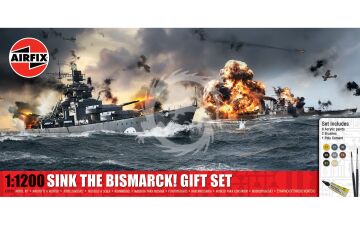 PRZEDSPRZEDAZ - Sink The Bismarck! Gift Set - Airfix A50120 skala 1/1200