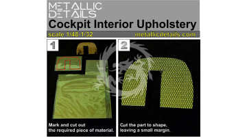 Cockpit Interior Upholstery (Green), 3D Decals - Metallic Details MDP32035 skala 1/32