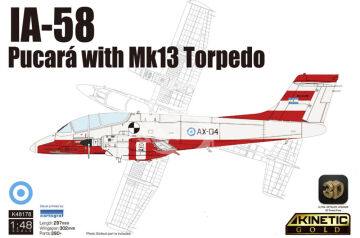 PRZEDSPRZEDAZ - IA-58 Pucará with Mk13 Torpedo - KINETIC K48178 skala 1/48