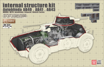 Internal Structure Kit Autoblinda AB40. AB41. AB43 - LANMO Model NM3501 skala 1/35