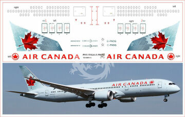 BOEING 787-900 Air Canada Kalkomania Pas-Decals skala 1/144