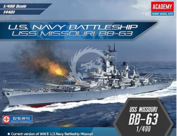U.S. Navy Battleship USS Missouri BB-63 Academy 14401 1/400