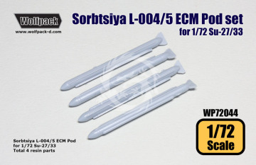 Sorbtsiya L-004/005 ECM Pod Set for Su-27/33 - Wolfpack WP72044 skala 1/72