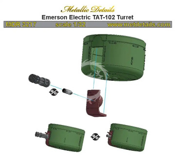  Emerson Electric TAT-102 Turret - Metallic Details MDR3217 skala 1/32