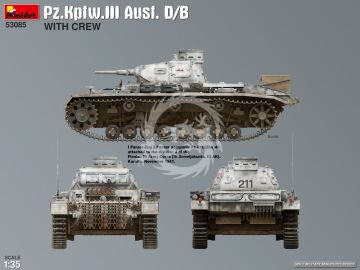  Pz.Kpfw.III Ausf. D/B with Crew - MiniArt 53085 skala 1/32