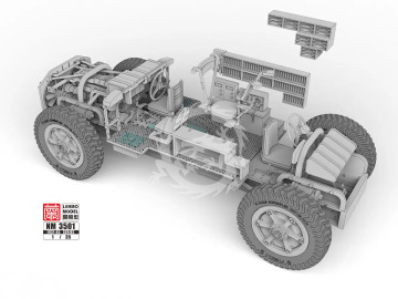 Internal Structure Kit Autoblinda AB40. AB41. AB43 - LANMO Model NM3501 skala 1/35