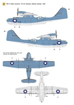 Zestaw kalkomanii PBY Catalina Part.1 - Pacific Theater (PBY-5/5A), Wolfpack WD48007 skala 1/48