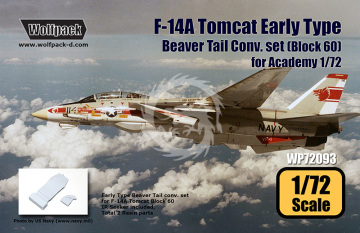Zestaw dodatków F-14A Tomcat Early Type Beaver Tail Conv. set-Block 60 (for Academy 1/72), Wolfpack WP72093 skala 1/72