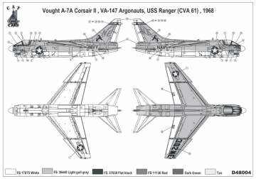 Kalkomania dla A-7A Corsair II Cat4 D48004 skala 1/48
