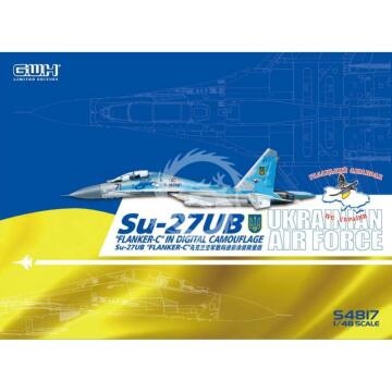 Su-27UB Digital Camouflage Ukrainian Air Force  Limited Edition GREAT WALL HOBBY GWH S4817 1/48