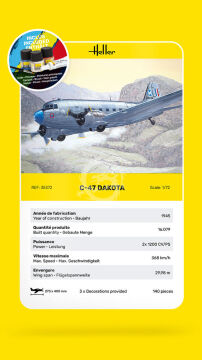 STARTER KIT C-47 DAKOTA Heller 35372 skala 1/72