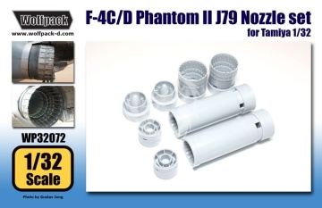 F-4C/D Phantom II J79 Engine Nozzle Set for Tamiya - Wolfpack WP32072 skala 1/32